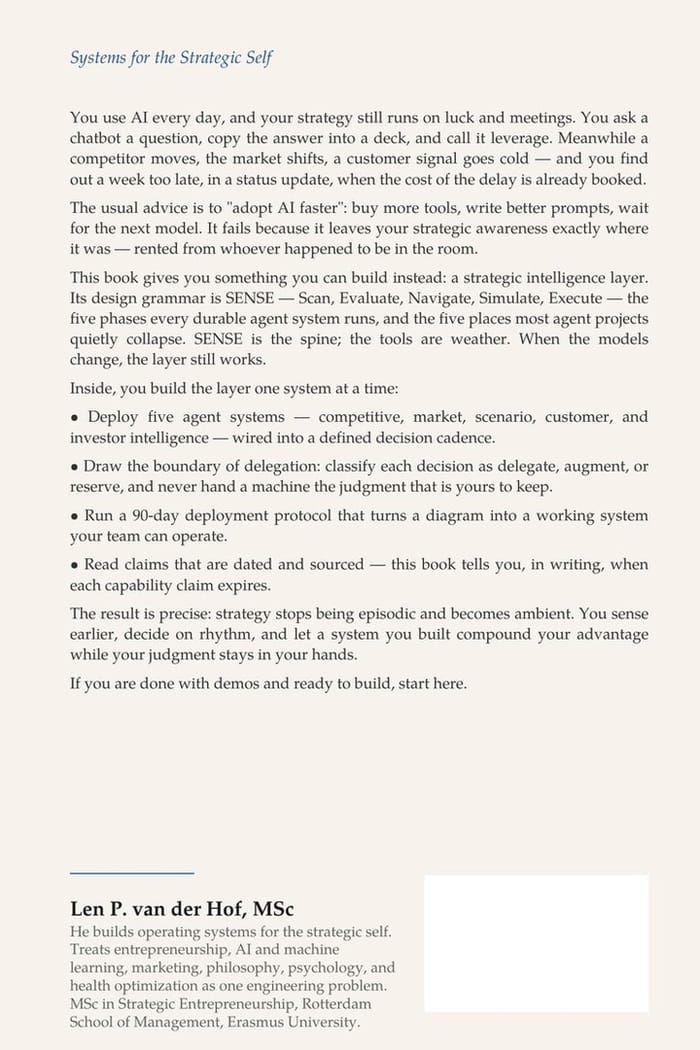 AI Agents for Startup Strategy — back cover