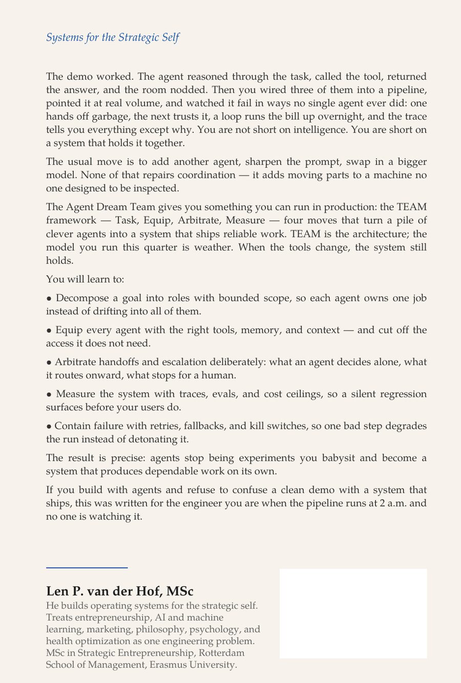 The Agent Dream Team — back cover