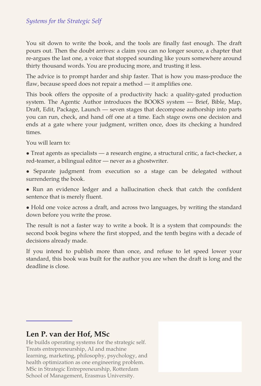 The Agentic Author — back cover