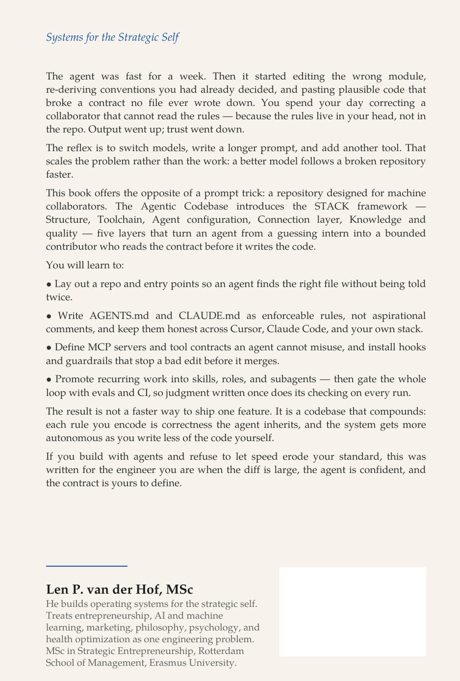 The Agentic Codebase — back cover