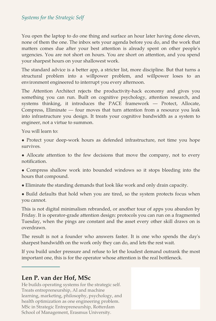 The Attention Architect — back cover
