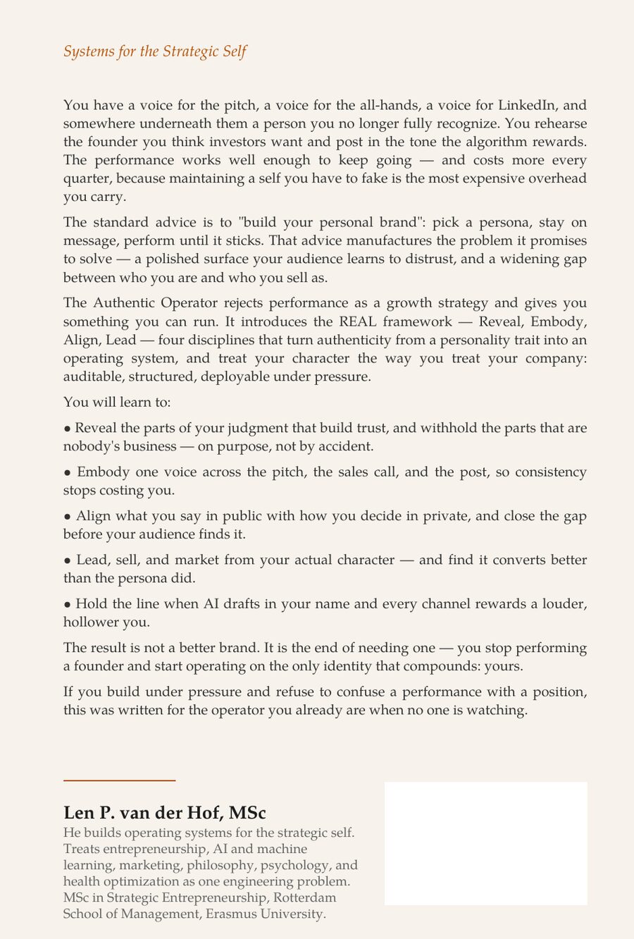 The Authentic Operator — back cover