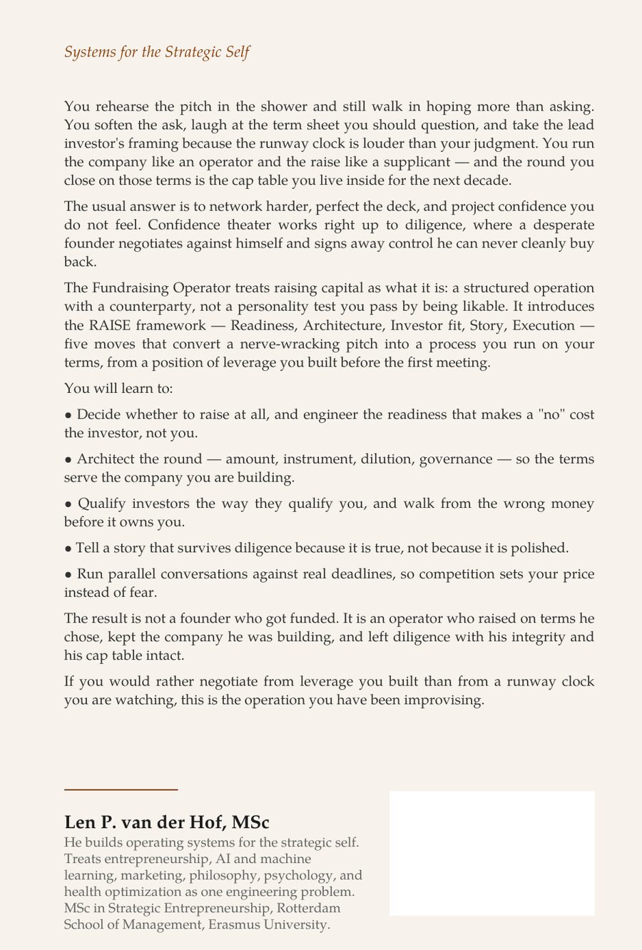 The Fundraising Operator — back cover