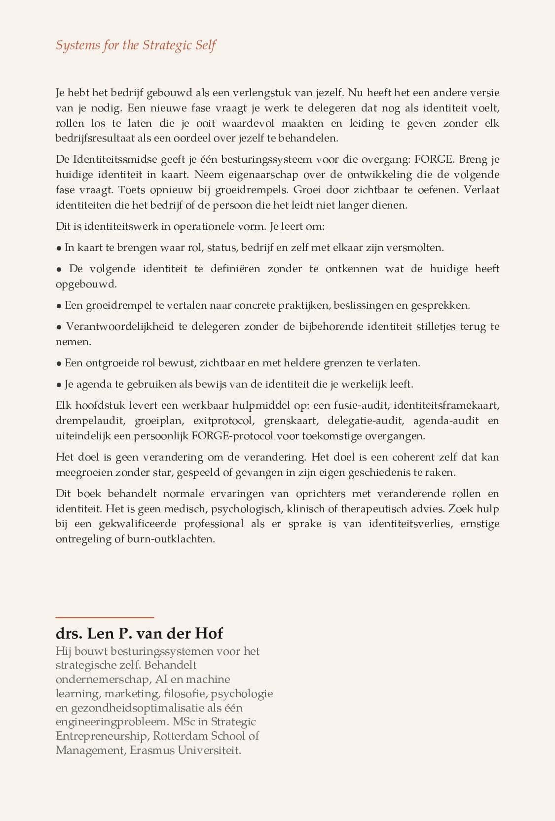 De Identiteitssmidse — achterkant