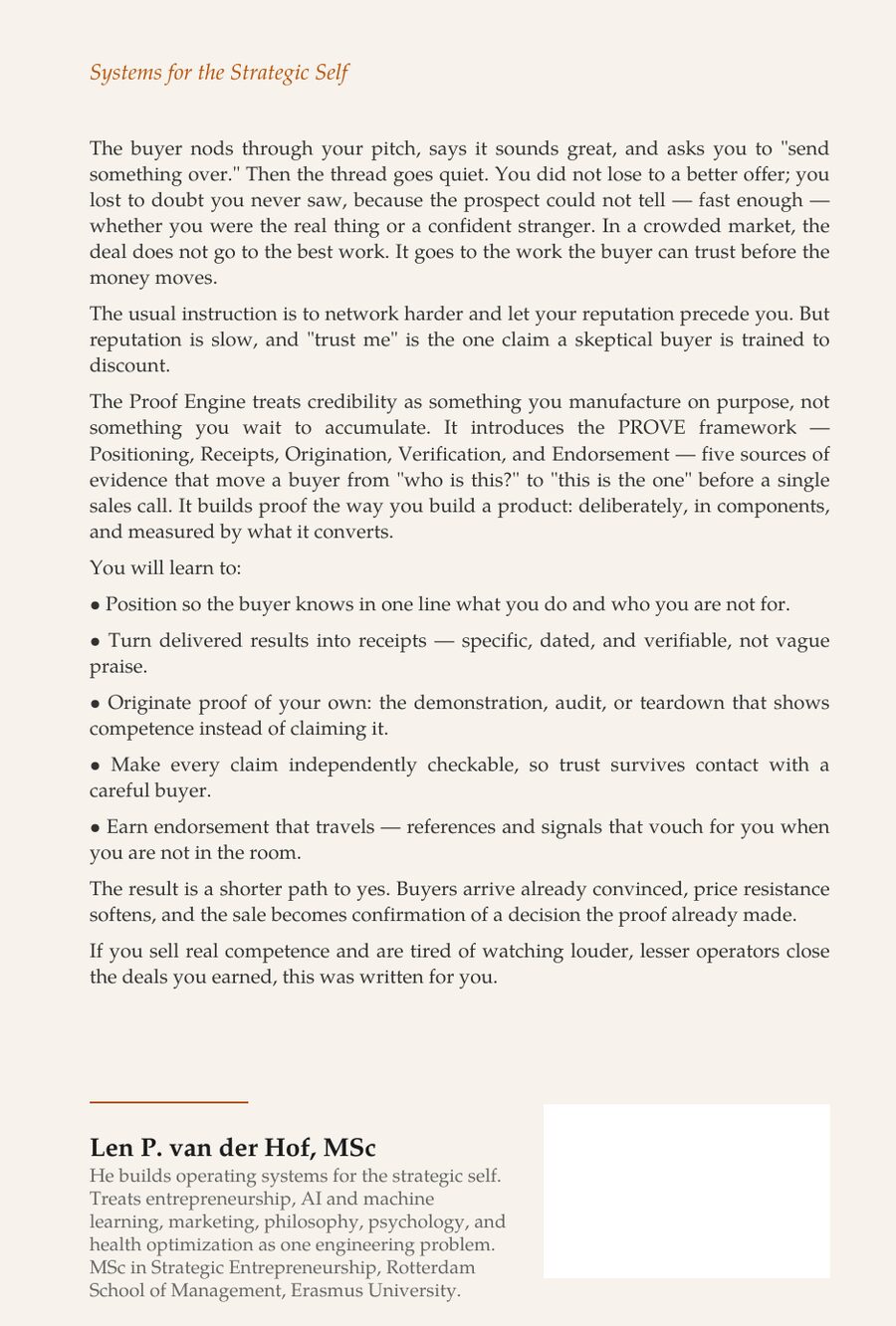 The Proof Engine — back cover
