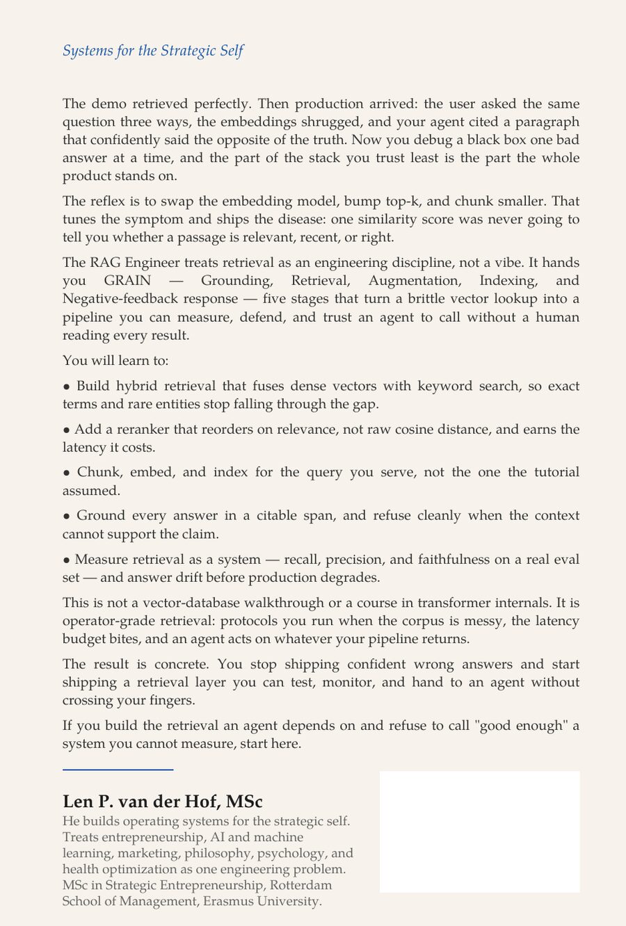 The RAG Engineer — back cover