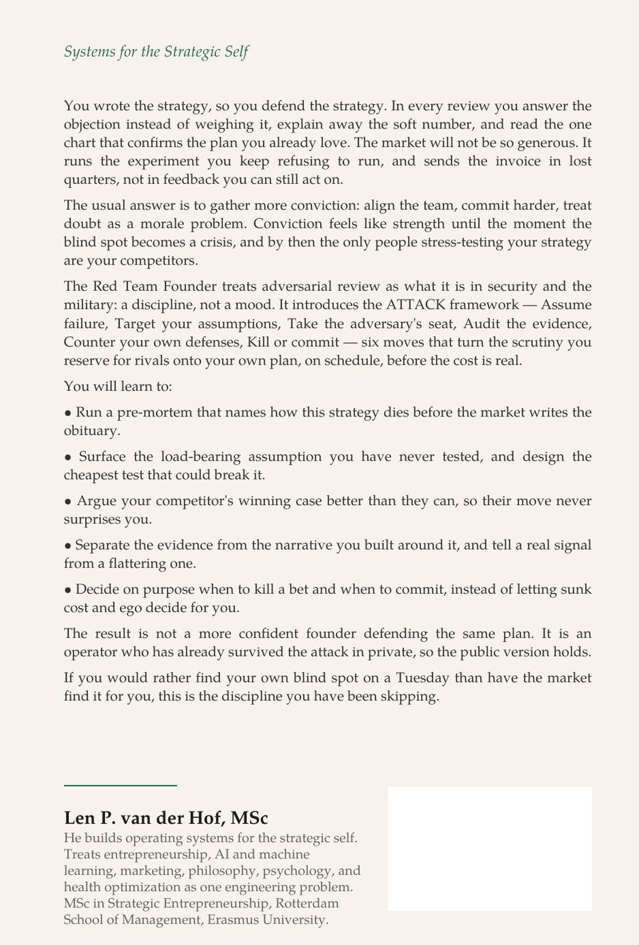 The Red Team Founder — back cover