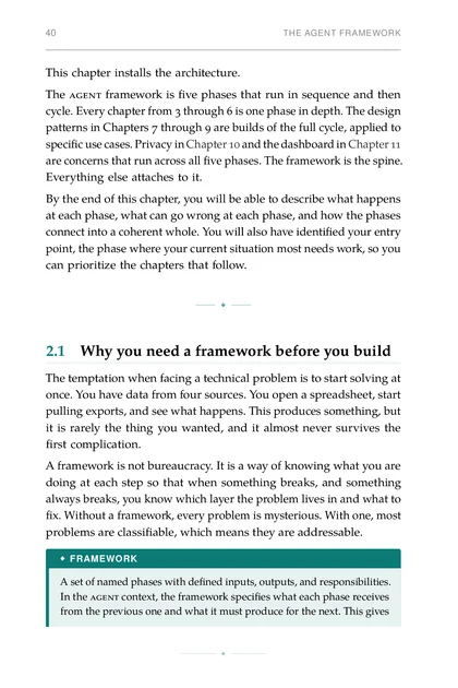 AI Agents for Personal Health, printed page: The agent framework is five phases that run in sequence and then