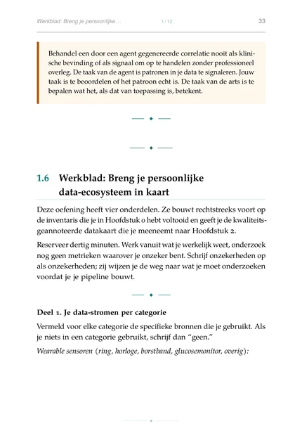 AI-agenten voor Persoonlijke Gezondheid, gedrukte pagina: Werkblad: Breng je persoonlijke … 1 12 33