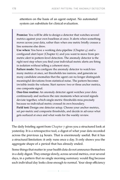The chapter promise: You will be able to design a detector that watches several metrics against your own baselines at once…