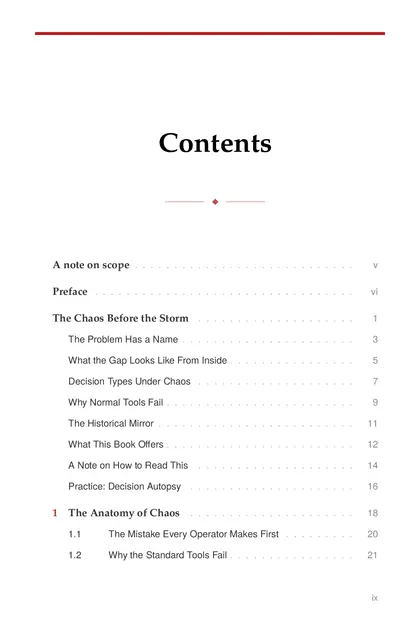 The full table of contents