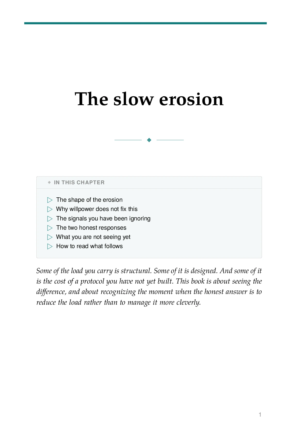 Leadership Under Load, printed page: IN THIS CHAPTER