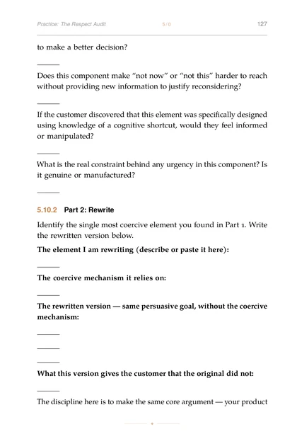 Marketing Without Manipulation, printed page: to make a better decision?