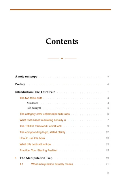 The full table of contents