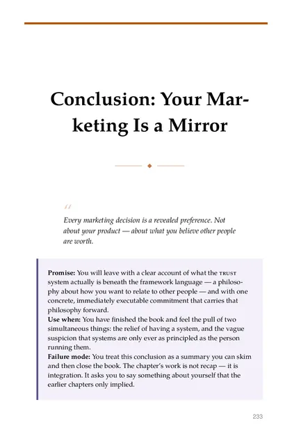 The chapter promise: You will leave with a clear account of what the trust system actually is beneath the framework language…
