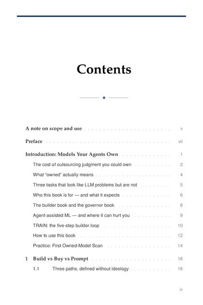 The full table of contents