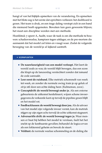 ML voor Strategische Oprichters, gedrukte pagina: Werkblad: De Driftkaart 6 12 67