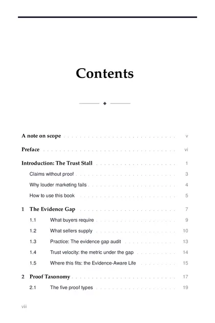 The full table of contents