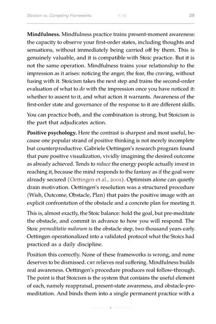 Stoic Systems for Decision-Making, printed page: Position this correctly. None of these frameworks is wrong, and none