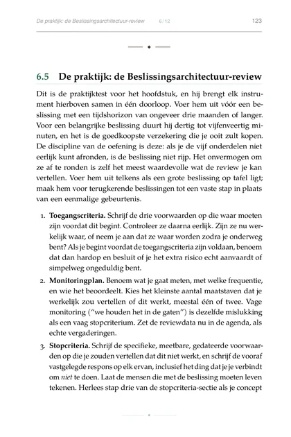 Stoïcijnse Systemen voor Beslissingen, gedrukte pagina: Dit is de praktijktest voor het hoofdstuk, en hij brengt elk instru-