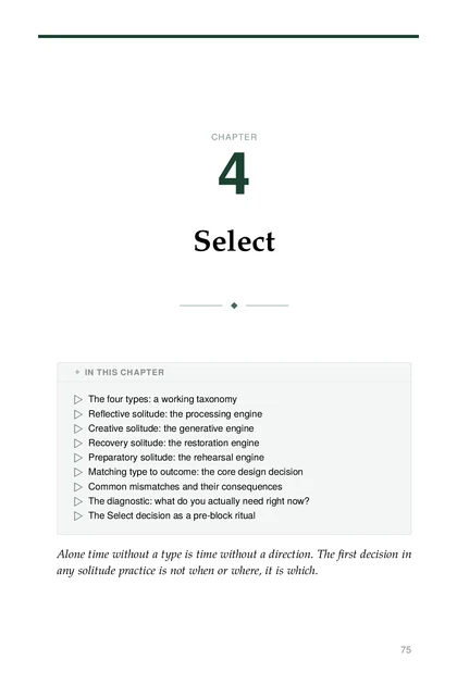 Strategic Solitude, printed page: CHAPTER
