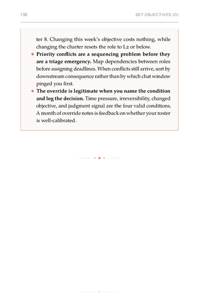The Agent Dream Team, printed page: ter 8. Changing this week’s objective costs nothing, while