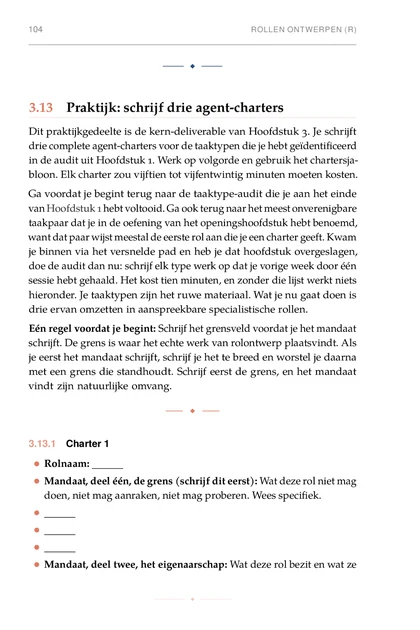 Het Agent-Droomteam, gedrukte pagina: Mandaat, deel twee, het eigenaarschap: Wat deze rol bezit en wat ze