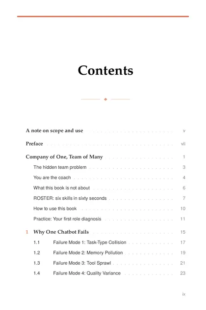 The full table of contents