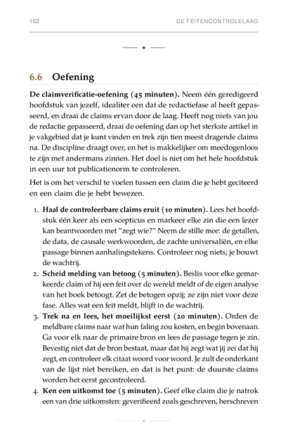 De Agentische Auteur, gedrukte pagina: De claimverificatie-oefening (45 minuten). Neem één geredigeerd