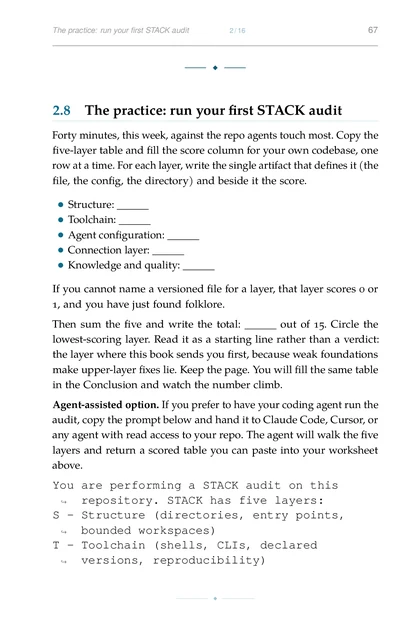 The Agentic Codebase, printed page: T — Toolchain (shells, CLIs, declared