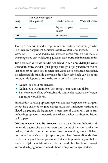 De Agentische Codebase, gedrukte pagina: Wat hier woont (jouw