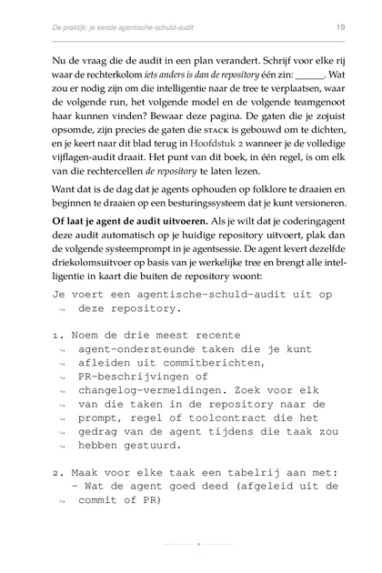 De Agentische Codebase, gedrukte pagina: Je voert een agentische-schuld-audit uit op