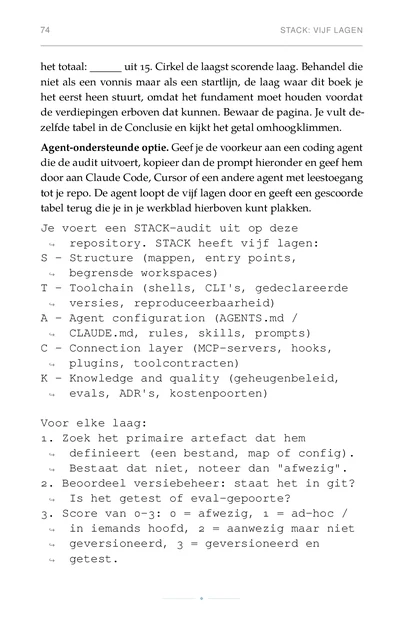De Agentische Codebase, gedrukte pagina: Je voert een STACK-audit uit op deze