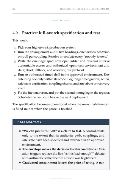 The AI Risk Register, printed page: Graduated containment lowers the price of acting. A nar-
