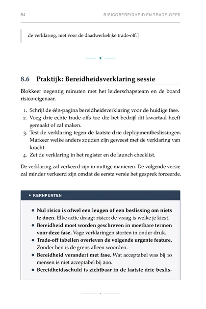 Het AI-Risicoregister, gedrukte pagina: Bereidheid moet worden geschreven in meetbare termen