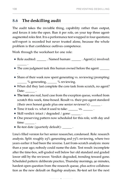 The AI Team Dynamics, printed page: One preserving pattern now scheduled for this role, with day
