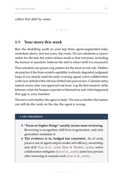 The AI Team Dynamics, printed page: Your move this week 8 14 111