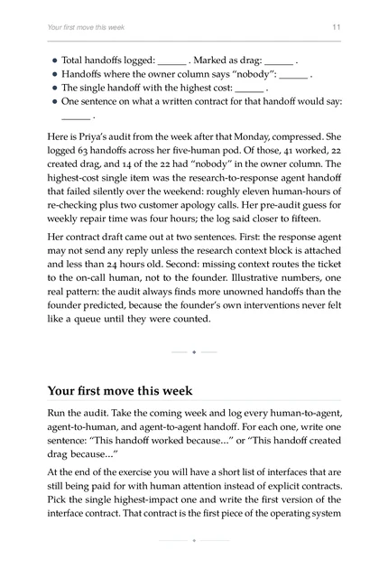 The AI Team Dynamics, printed page: Your first move this week