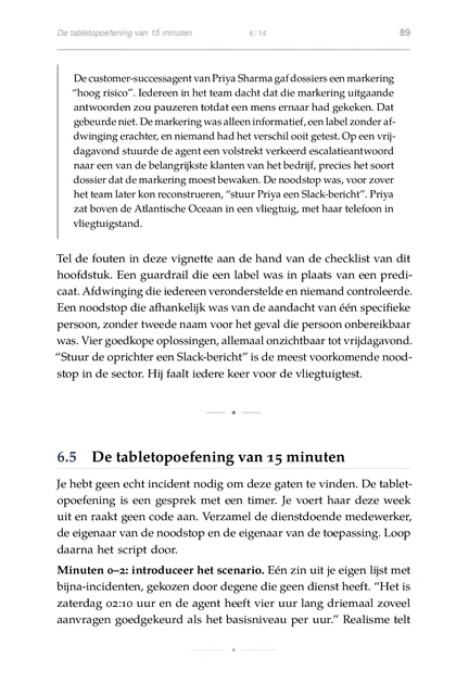 De AI-teamdynamiek, gedrukte pagina: Tel de fouten in deze vignette aan de hand van de checklist van dit