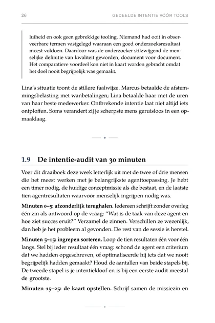 De AI-teamdynamiek, gedrukte pagina: Minuten 15–25: de kaart opstellen. Schrijf samen de missiezin