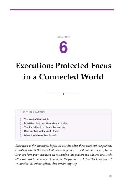 The Attention Architect, printed page: CHAPTER