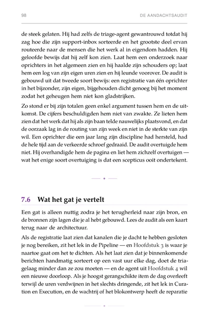 De Aandachts-Architect, gedrukte pagina: Een gat is alleen nuttig zodra je het terugherleid naar zijn bron,