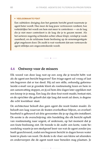 De Aandachts-Architect, gedrukte pagina: Elk woord van deze laag rust op een zorg die je terecht hebt: wat
