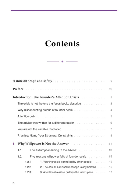 The full table of contents