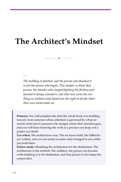 The chapter promise: You will complete the shift the whole book was building toward, from someone whose attention is…