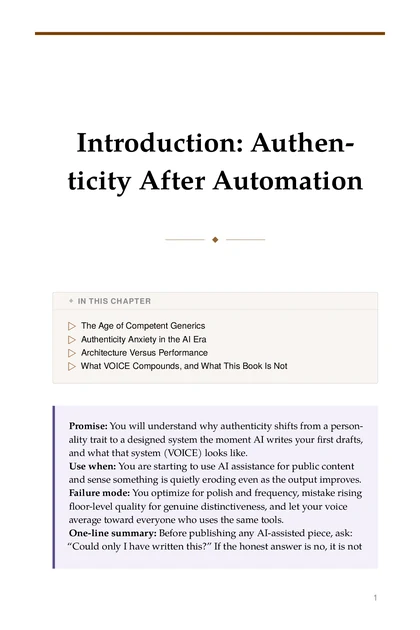 The Authentic Operator, printed page: ticity After Automation