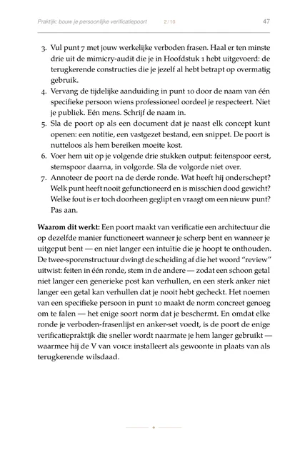 De Authentieke Operator, gedrukte pagina: Welk punt heeft nooit gefunctioneerd en is misschien dood gewicht?