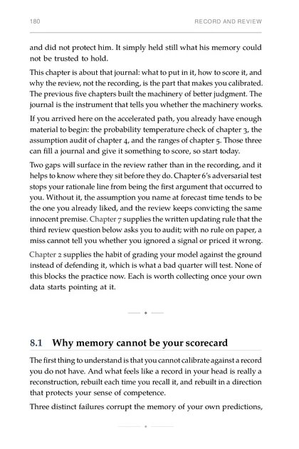 The Calibrated Mind, printed page: If you arrived here on the accelerated path, you already have enough