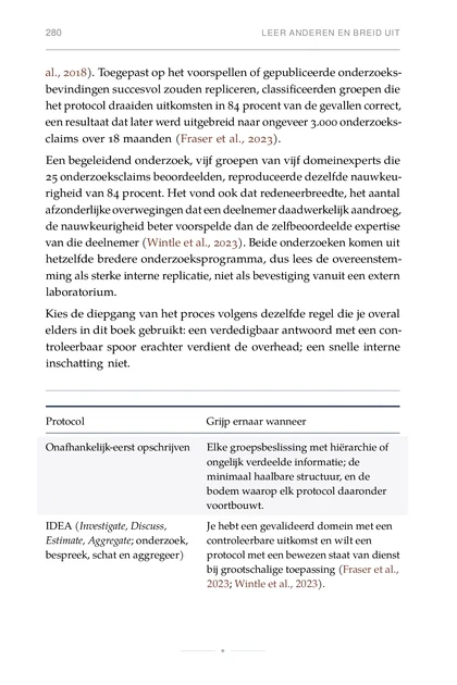 De gekalibreerde geest, gedrukte pagina: Protocol Grijp ernaar wanneer