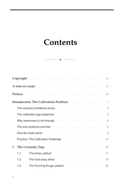 The full table of contents